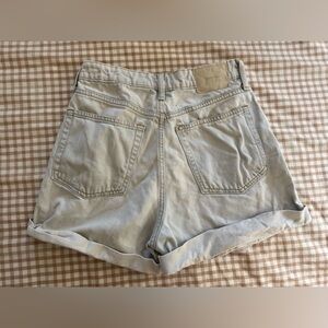 & Denim ultra high waist mom shorts